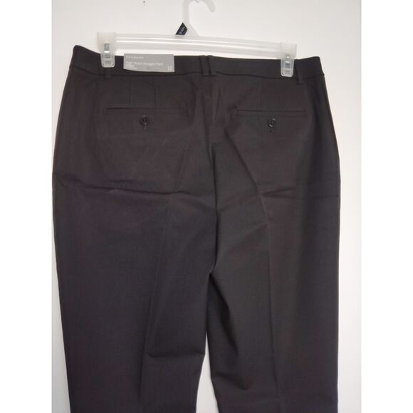Talbots High Waist Full Length Black Straight Pants NWT Womens Size 12 - Picture 6 of 15